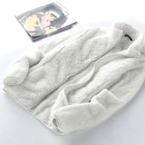 Annika | Damen Oversized Fleece-Jacke mit Stehkragen und Reißverschluss – Beige