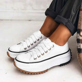 Damen Plateau Sneaker Chunky – Weiß