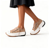 Damen Plateau Sneaker Chunky – Braun