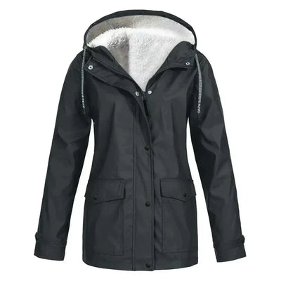 Damen Regenjacke mit Futter und Kapuze