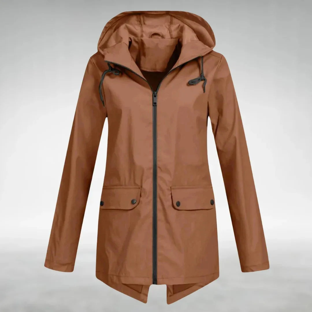 Damen Regenjacke mit verstellbarer Kapuze