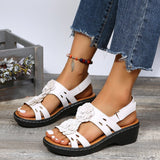 Damen Sandalen Freizeit Komfort – Weiß