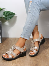Damen Sandalen Freizeit Komfort – Silber