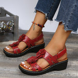 Damen Sandalen Freizeit Komfort – Rot