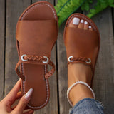 Clara | Damen Sandalen Geflochten Boho Komfort Sommer – Schokolade