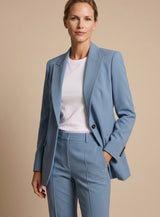 Elisabeth | Damen Schlaghosen-Blazer-Anzug elegant zweiteiler – Marineblau