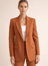Elisabeth | Damen Schlaghosen-Blazer-Anzug elegant zweiteiler – Braun