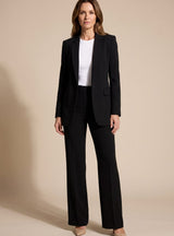 Elisabeth | Damen Schlaghosen-Blazer-Anzug elegant zweiteiler – Schwarz