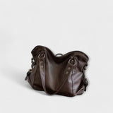 Sophie | Damen Schultertasche Leder-Optik Hobo-Stil – Braun