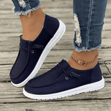 Damen Slip-On Schuhe Flach – Blau
