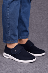 Damen Sneaker Mit Komfortsohle Und Klettverschluss – Blau
