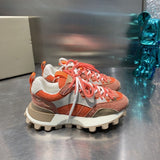 Damen Sneaker mit Profilsohle und Schnürung – Orange