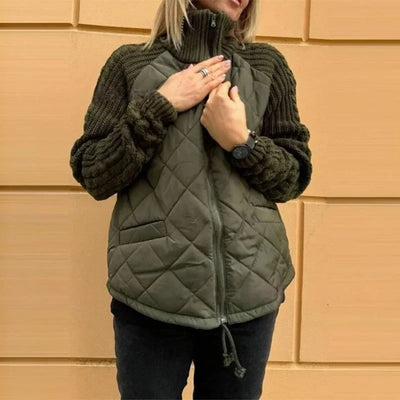 Damen Steppjacke mit Strickärmeln