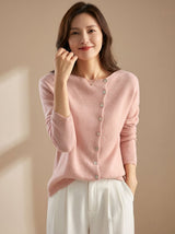 Marie | Damen Strickpullover Warm Gemütlich Klassisch – Grau