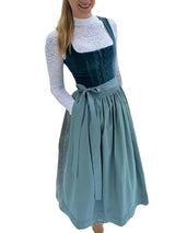 Lena | Damen Dirndl Oktoberfest Midi-Kleid – Hellgrün