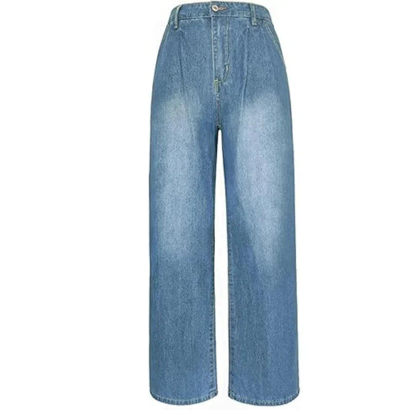 Damen Weite Jeans in Blau für Lässigen Look