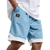 Dario | Herren Sweatshorts Relaxed Fit mit Kordelzug – Blau