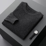 Benjamin | Herren Klassischer Pullover mit Rundhalsausschnitt – Dunkelgrau