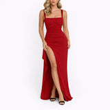 Nora | Herbst-Hochzeitskleid Mit Raffinierter Taille – Rot