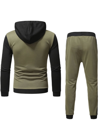 Herren Freizeit-Trainingsanzug in Übergröße mit Kapuzenpullover und Hose | Ideal für Active Wear