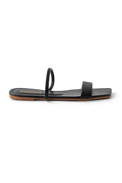 Stilvolle schwarze Sandalen mit minimalistischem Design