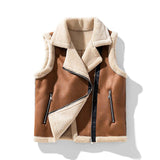 Mia | Warme und Kuschelige Damen Sherpa Winterweste – Braun