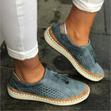 Orthopädische Slip-On-Sneaker für Damen mit Fußgewölbestütze – Blau