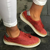 Orthopädische Slip-On-Sneaker für Damen mit Fußgewölbestütze – Rot