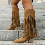 Dorle | Damen Cowboy Stiefel mit Fransen Westernstiefel – Style 1