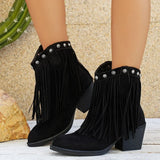 Dorle | Damen Cowboy Stiefel mit Fransen Westernstiefel – Style 3
