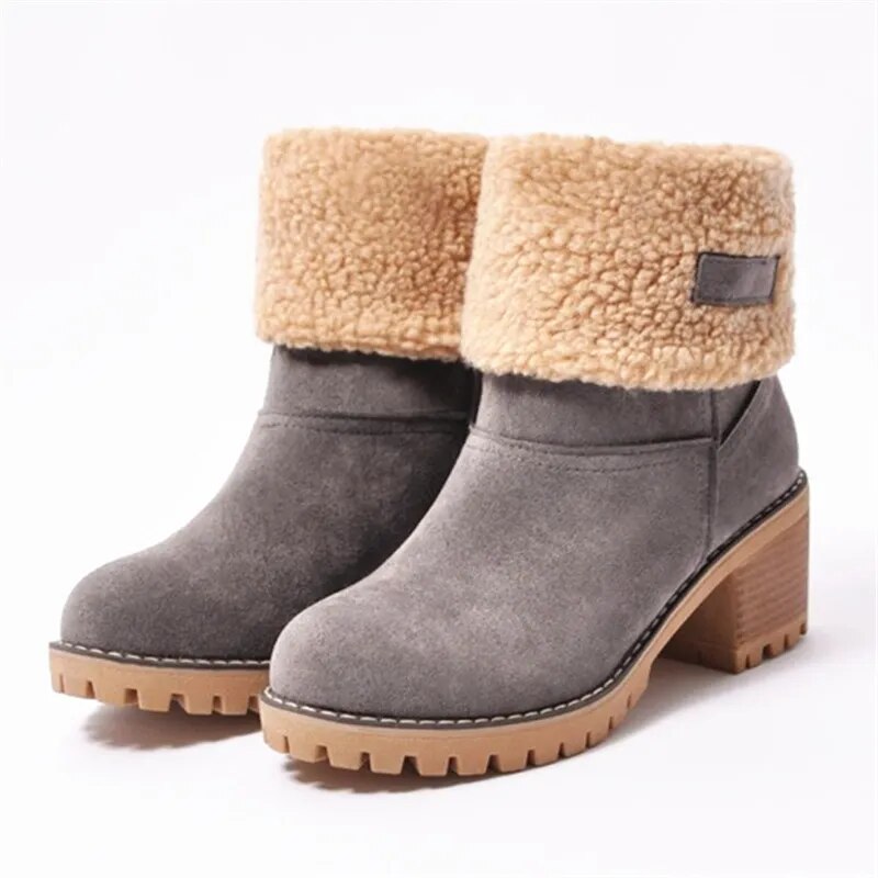 Bequeme Winter Knöchelstiefel mit Wollfutter für Damen | Ideal für das tägliche Tragen