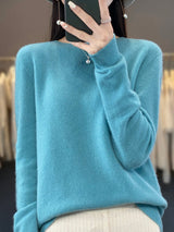 Kirsten | Damen Klassischer Strickpullover mit Langarm – Mehr Blau