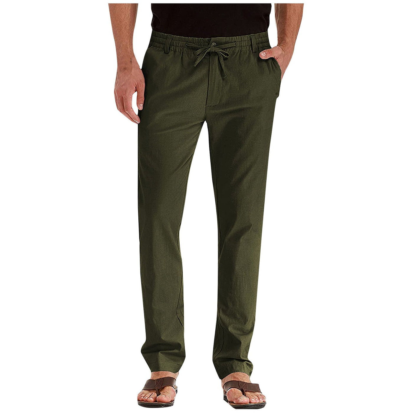 Herren Kordelzug Freizeit Hose | Gerades Bein