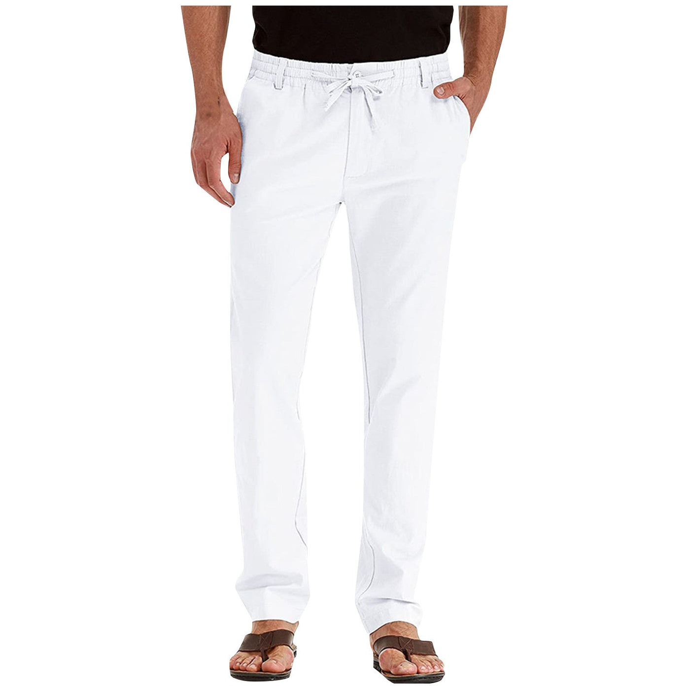 Herren Kordelzug Freizeit Hose | Gerades Bein