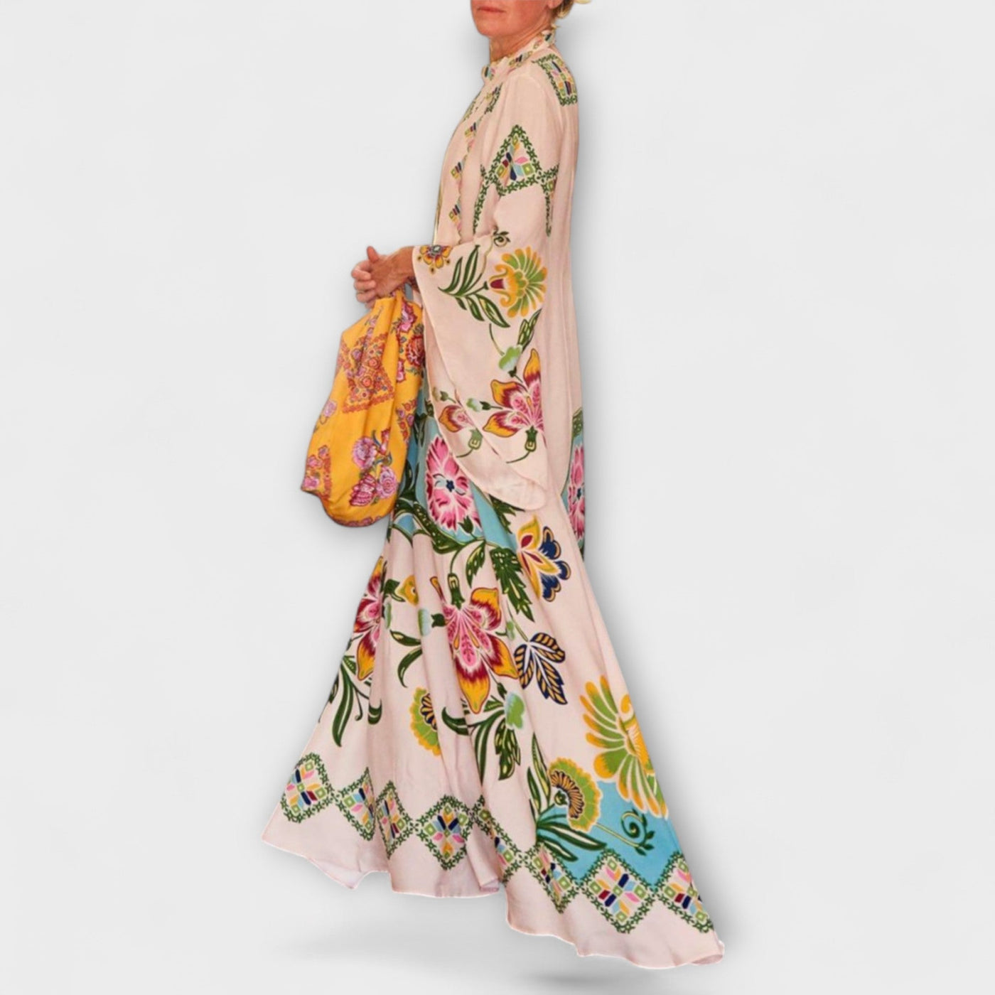 Lisa - Elegantes Maxikleid mit floralem Muster und fließendem Schnitt