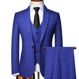 Dreiteiliger Anzug Herren – Blau