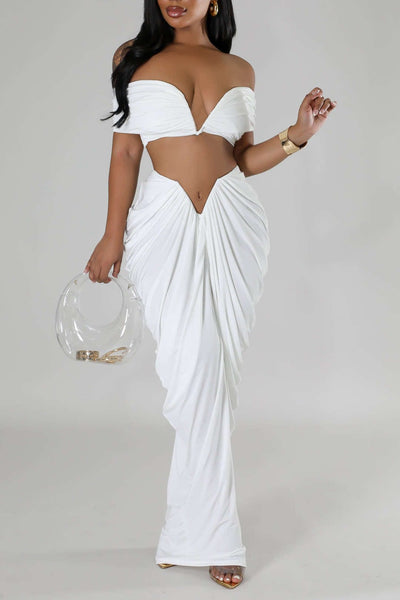 Desiree | Elegantes Off-Shoulder-Set mit Drapierung