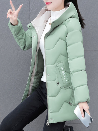 Casual Puffer Wintermantel mit Taschen für Damen | Ideal für den Winter