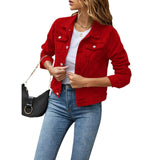 Alina | Stylische Denim Jacke für Damen – Rot