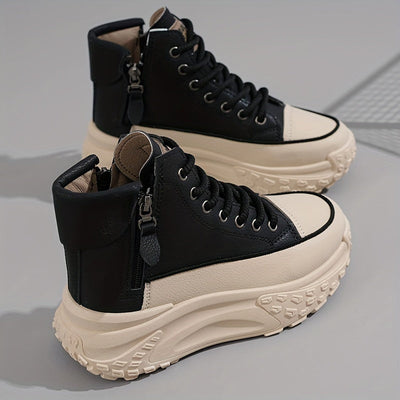 Lässige Plateau Knöchelhohe Sneaker für Damen | Perfekt für lässige Tage