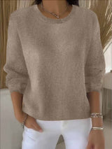 Laura | Gemütlicher Winter-Strickpullover für Damen – Khaki