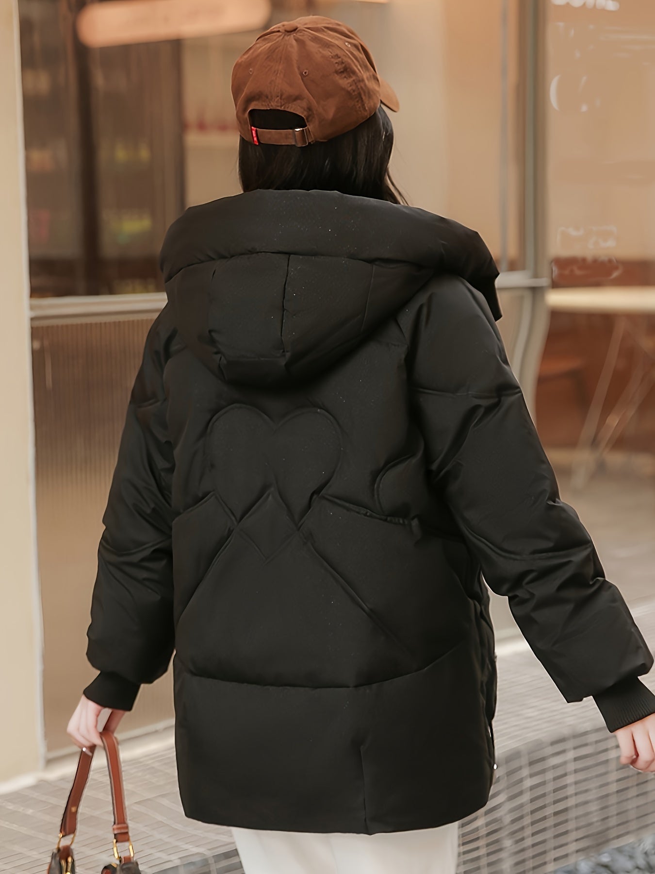 Lässiger Wintermantel Mit Kapuze Und Reißverschluss Für Damen |  Ideal für den Winter