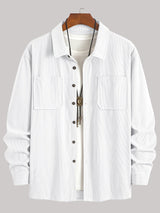Halewick - Hochwertige Utility-Hemdjacke – Weiß