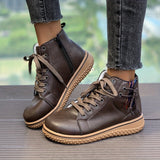 Ella | Stilvolle Leder Boots Damen Trend – Kaffeebräune