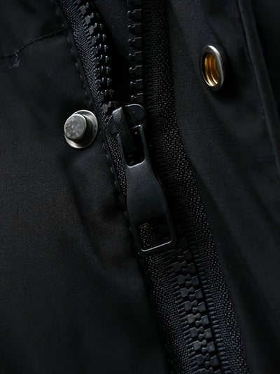 Lässiger langer Steppmantel mit Kapuze für Herren | Ideal für den Winter