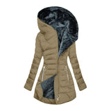 Evelyn | Warmer Winterisolierung wasserdichte Jacke – Khaki