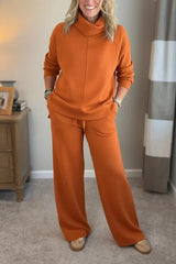 Laura | Damen Lounge-Set klassisch elegant zweiteilig – Orange