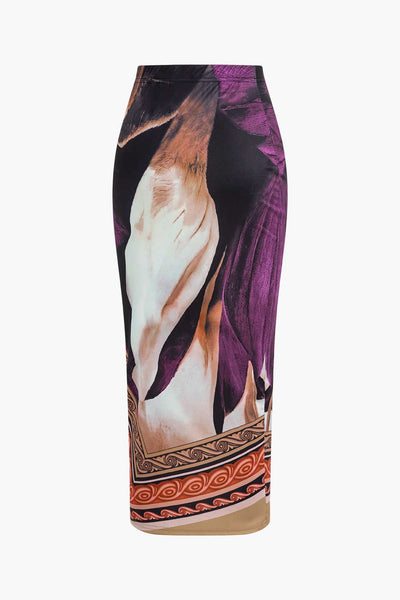 Clarissa | Zweiteiler-Set mit asymmetrischer Bluse & Bleistiftrock