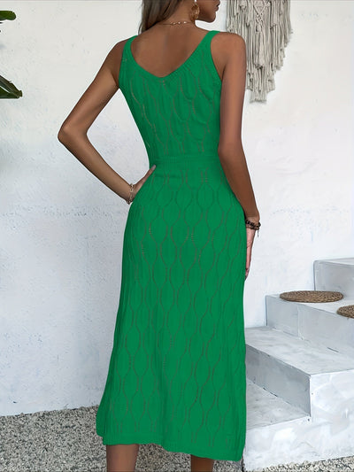 Luciana - Ärmelloses Langes Strickkleid Im Mantelstil