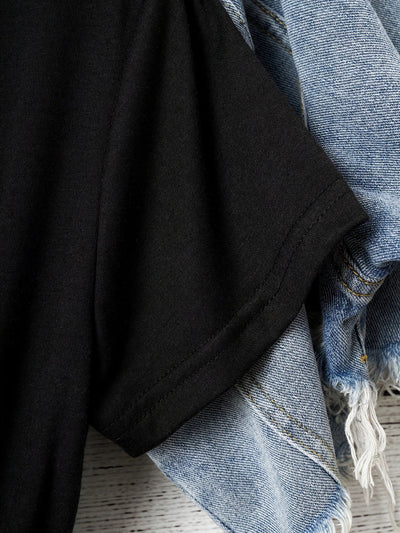 Larson – Lässiges Kurzarm T Hemd Mit Herz Drucken